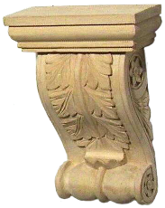 Rezbareni kapitel od drveta , glava u duborezu